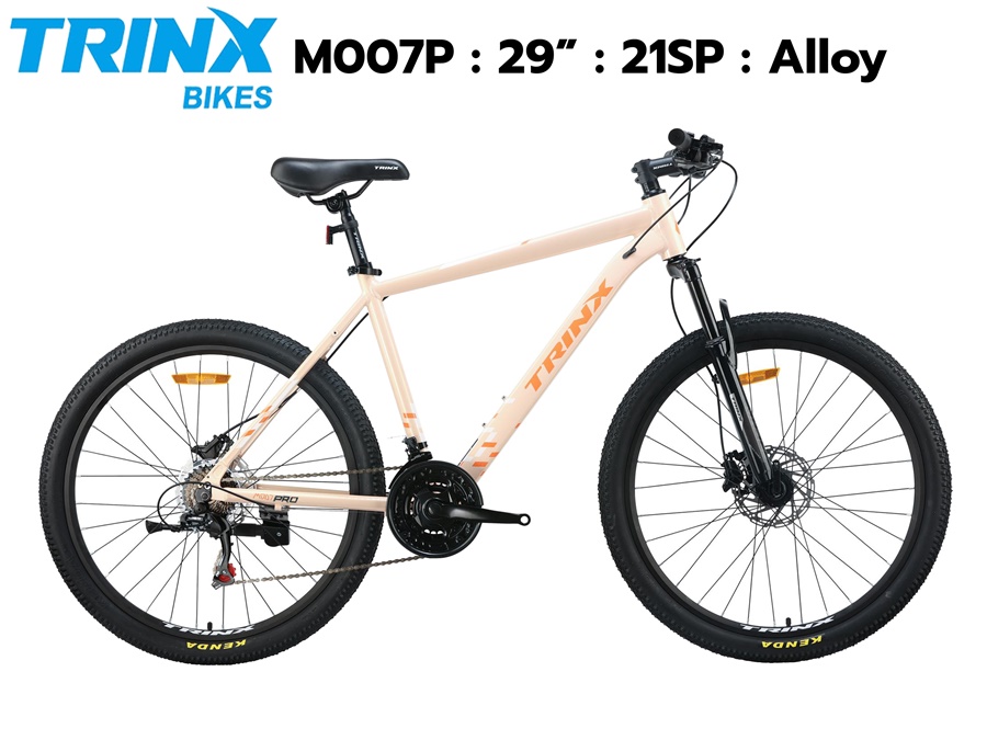 จักรยานเสือภูเขา TRINX รุ่น M007P PRO เฟรมอลูมิเนียมซ่อนสาย เกียร์ Shimano 3x7 สปีด ล้อ29 นิ้ว เบรคน้ำมัน NEW 2025