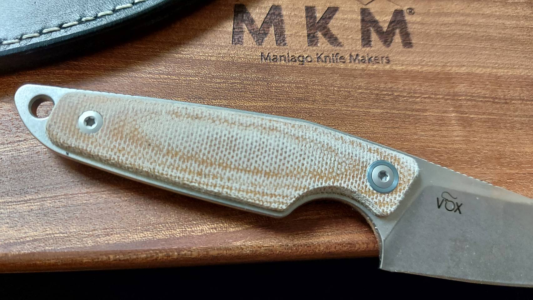 MKM MAKRO 1 M390 SW SHEEPSFOOT FIXED bld NAT CNV MICARTA hdl