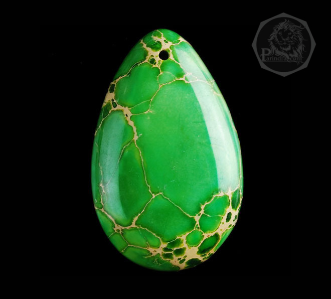 จี้สร้อยคอ หินSea Sadiment Jasper สีเขียวมรกต สำหรับห้อยคอ หรือพวงกุญแจ คัดสวยพิเศษ #SSJ004