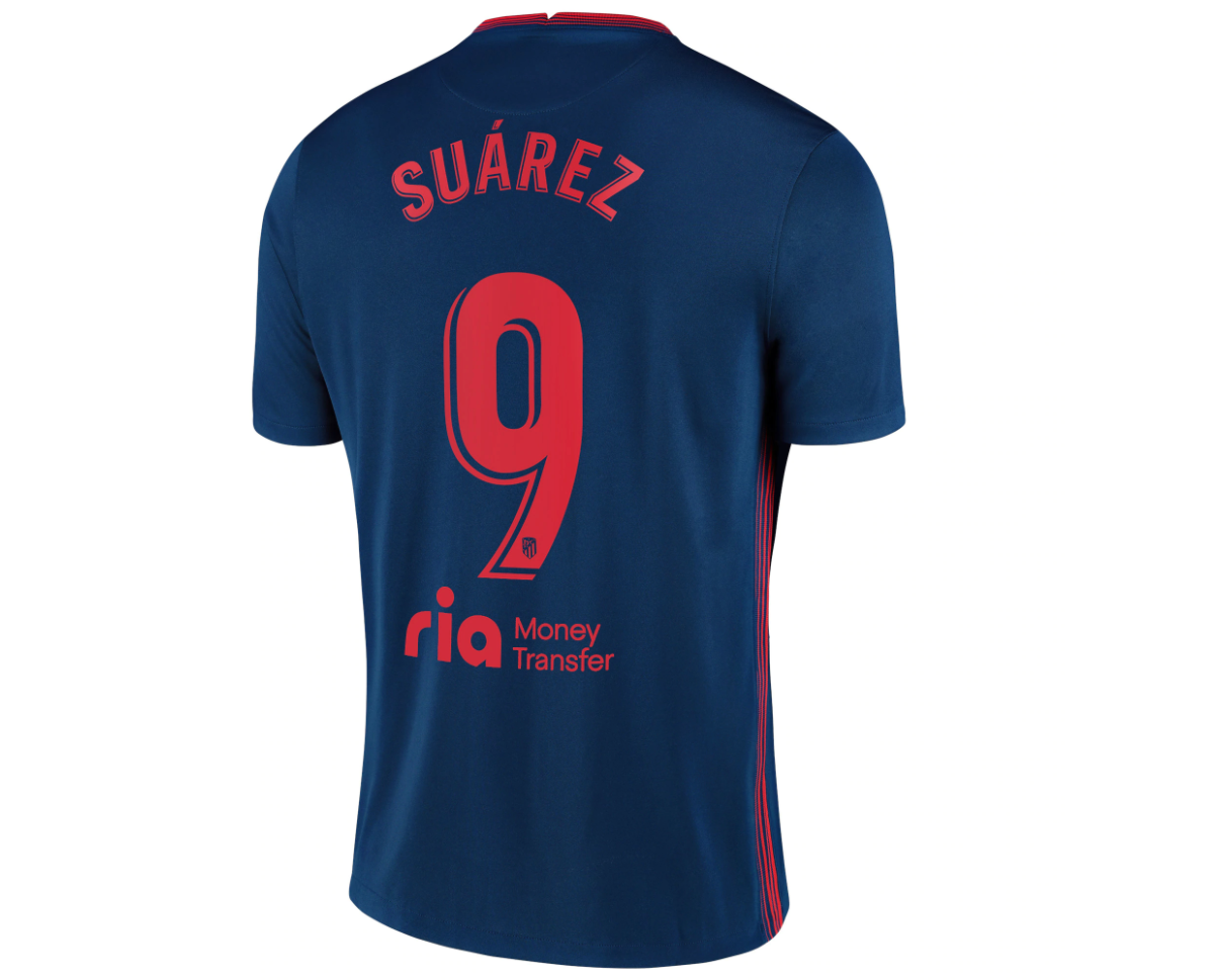 เสื้อแอตเลติโก มาดริด 2020 2021 ทีมเยือนติดชื่อ Suarez 9 ของแท้