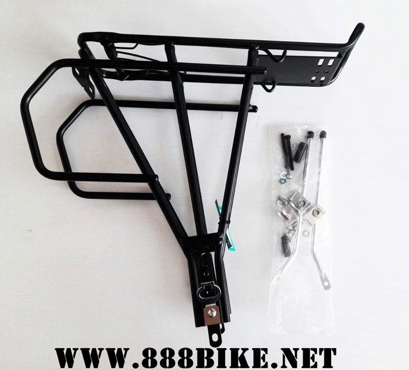 Vincita ตะแกรงหลังจักรยาน TOUR DISC สำหรับรถดิสเบรค สีดำ (C025) - สำหรับล้อ 26 นิ้ว ตะแกรงท้าย รับน้ำหนักได้ถึง 25 KG สำหรับล้อ 24-28 นิ้ว