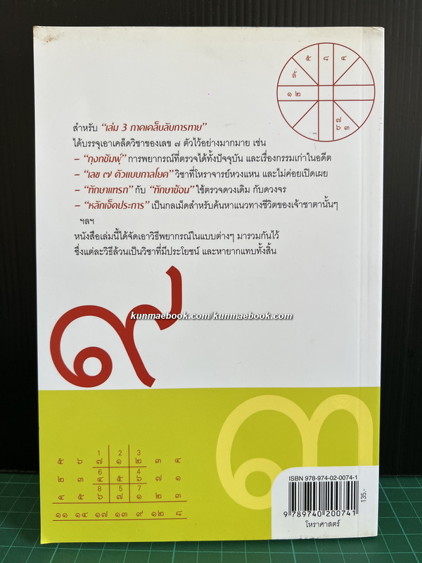 เลข 7 ตัวมหัศจรรย์ เล่ม 3 ภาคเคล็ดลับการขาย ผลงานของ ศ.ดุสิต