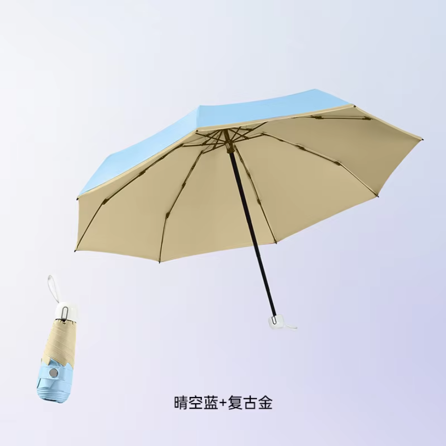 ร่มพับมินิทูโทน 5 ตอน 21 นิ้ว 8 ก้าน รุ่น NQ-153