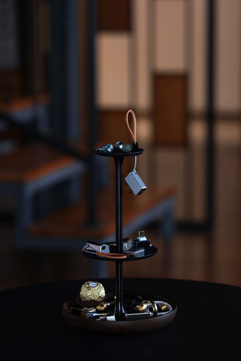 DD HS210 ขาตั้งหูฟังเอียร์บัด ฐานทำจากไม้ ดีไซน์สุดล้ำไม่ซ้ำใคร