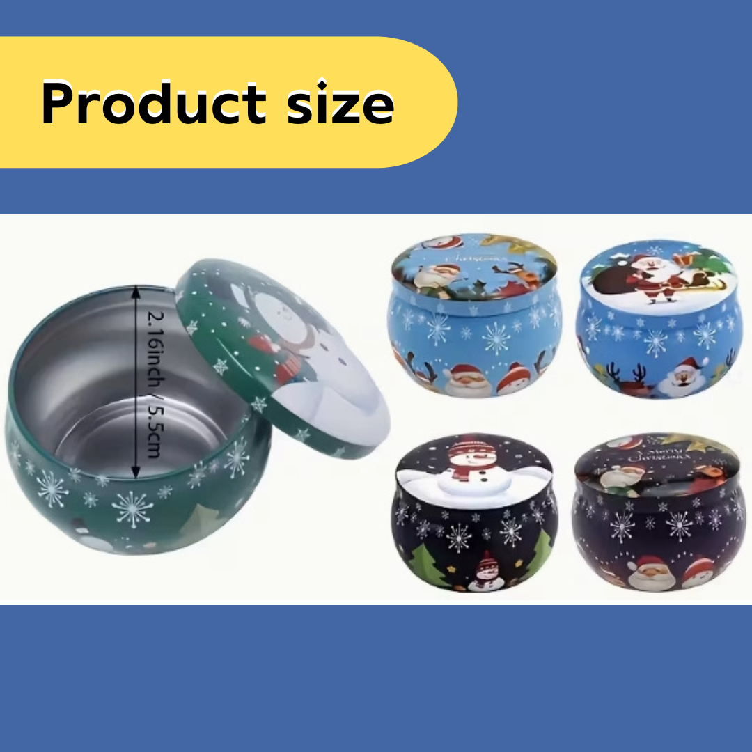 กระปุกอลูมิเนียมคริสมาสต์คละสี