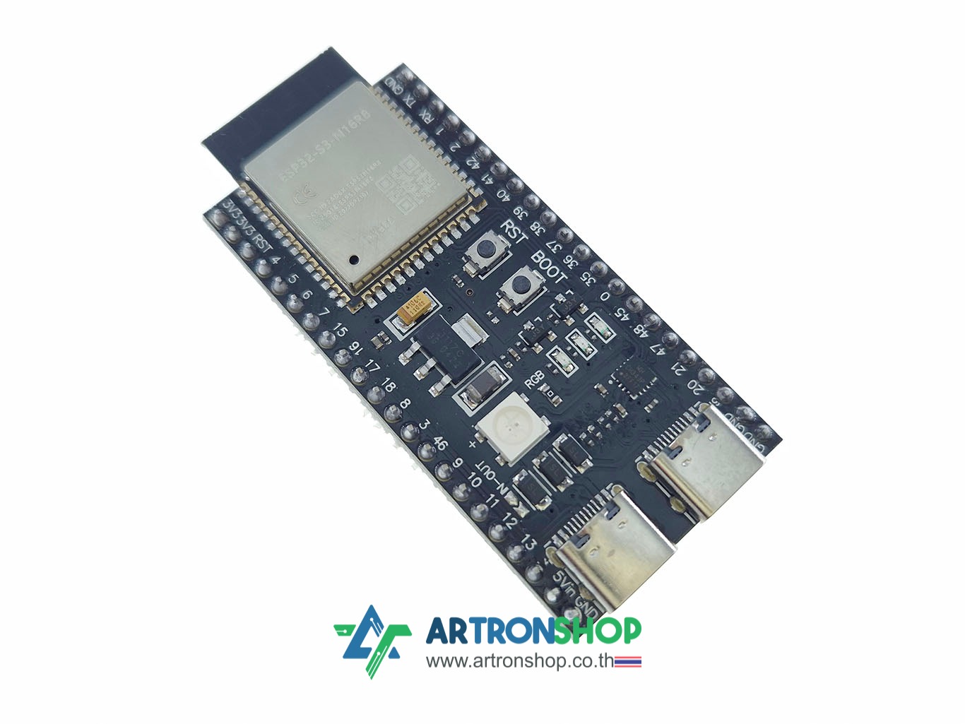 บอร์ด ESP32-S3 รอม 16MB แรม 8MB บัดกรีขาแล้ว ESP32-S3 N16R8 Development Board