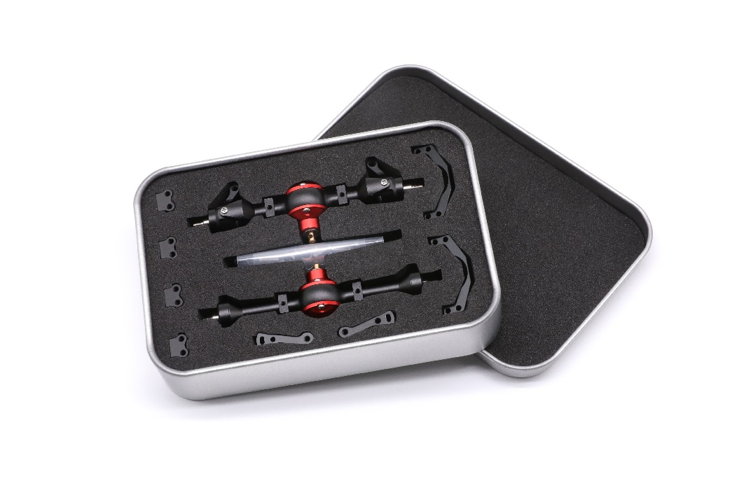 60MM METAL AXLE SET BLACK MA2-600-B