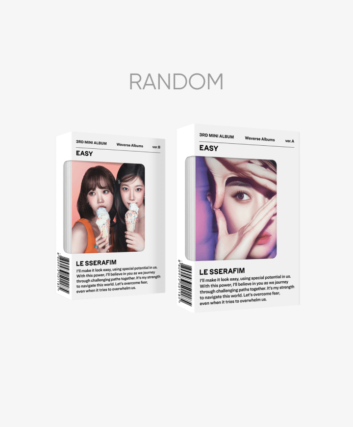 PRE. #LE SSERAFIM 3rd Mini Album 'EASY' (COMPACT ver.) Random (นำเข้า 14-25 วัน)