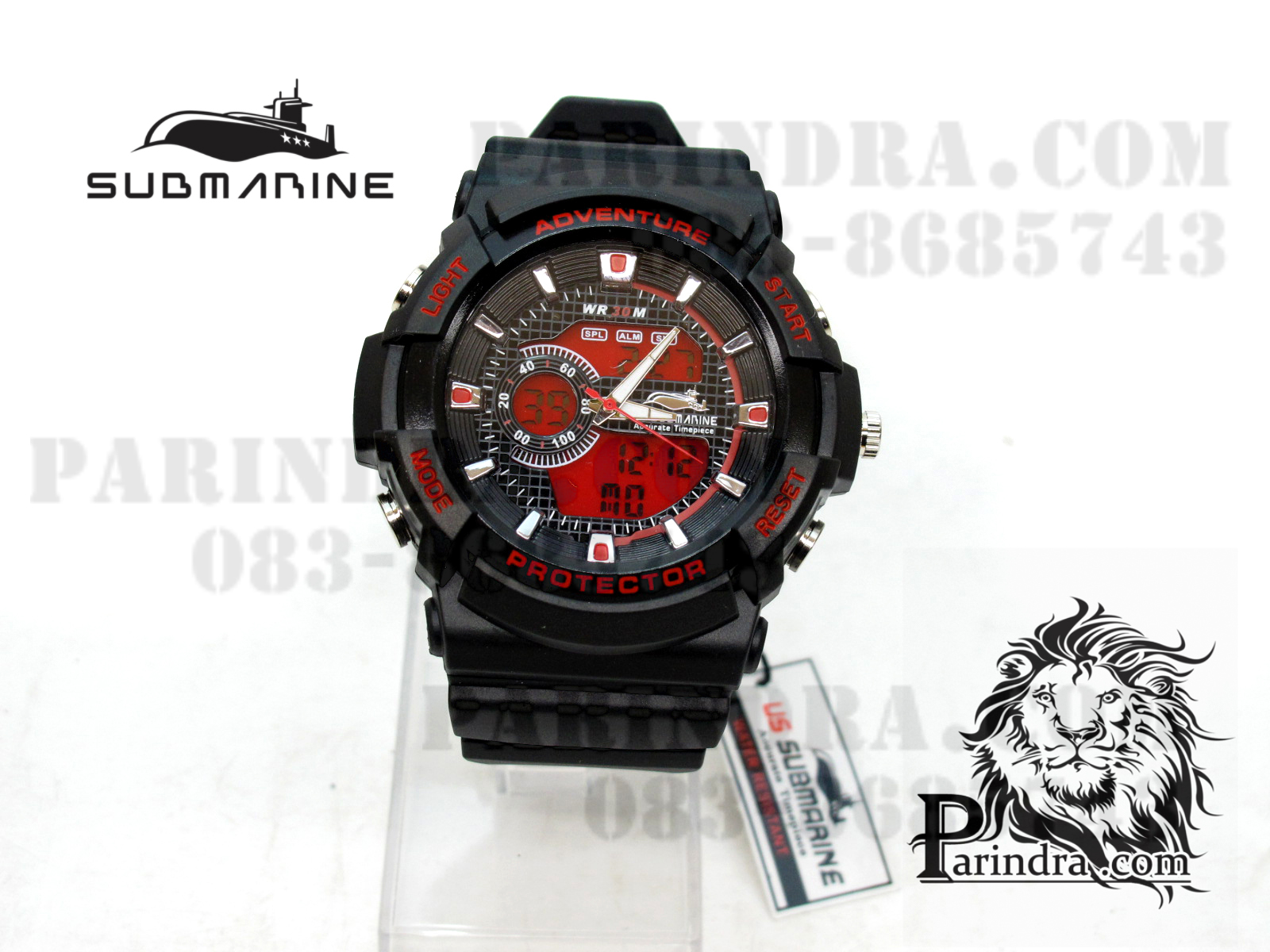 US submarine Protector รุ่น TP3147M สีดำตัดแดง