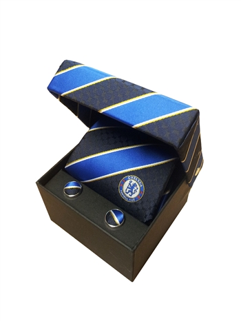 เนคไทเชลซี Chelsea FC Tie and Cufflinks Box Set ของแท้ 100%