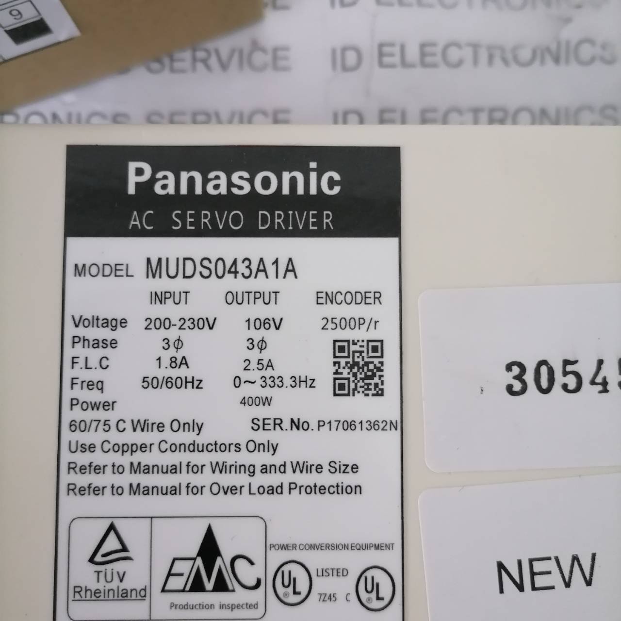MUDS043A1A SERVO DRIVE " PANASONIC "