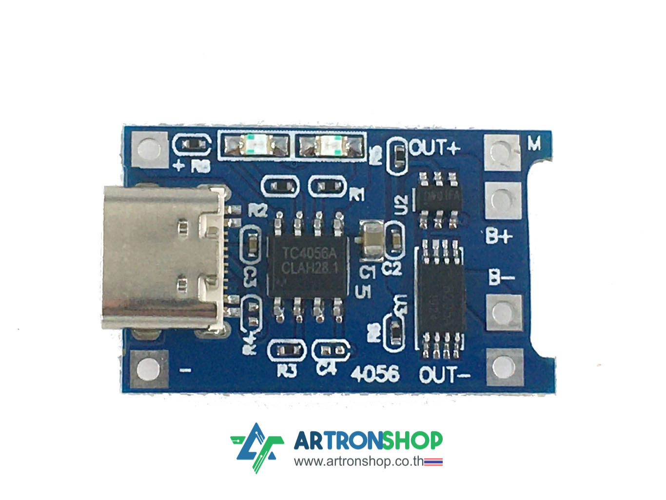 USB Type-C 18650 Lithium Battery Charging Module + Protection โมดูลชาร์จแบตเตอรี่พร้อมวงจรป้องกัน
