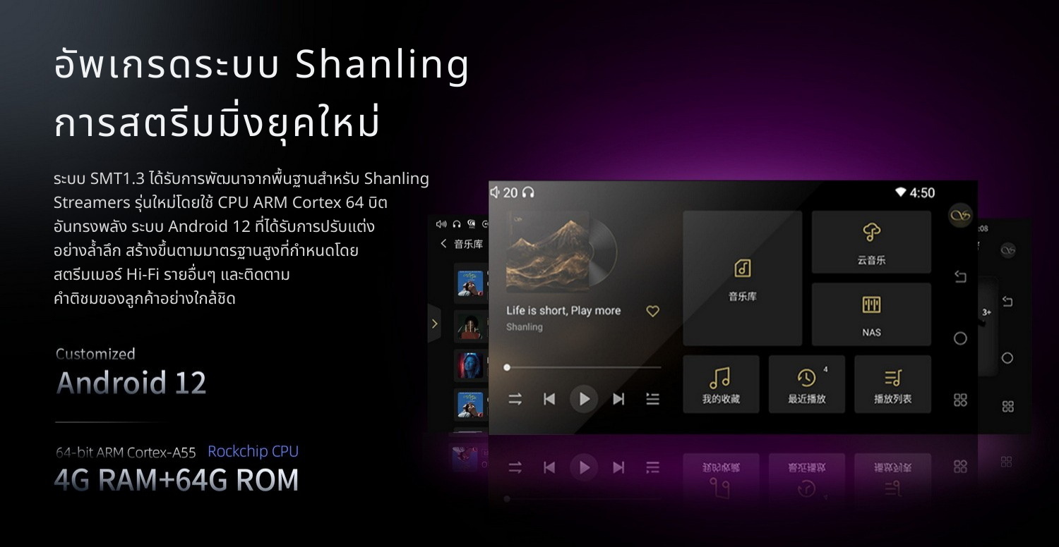[PreOrder] Shanling SMT1.3 สตรีมเมอร์ Hi-Fi ยุคใหม่ รองรับ MQA Dual Hi-Res ประกันศูนย์ไทย