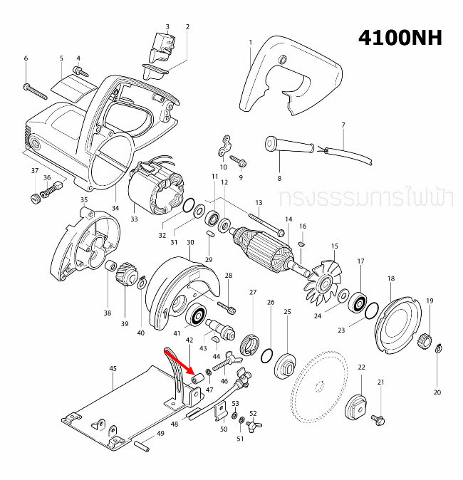 บูช เครื่องตัดคอนกรีต Makita มากีต้า 4100NB, 4100NH [#42] Pn.257507-9 (แท้) ##