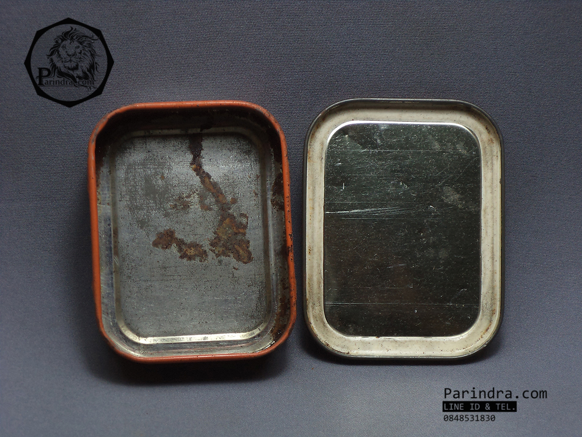 กล่องเหล็ก Strepsils รุ่นเก่า สีส้ม ปี 1983 #S448