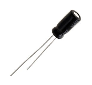 (สั่งขั้นต่ำ 10 ตัว) C คาปาซิเตอร์ 22uF 16V 2000hrs 85°C Size 5x11mm ระยะห่างขา 2.0mm