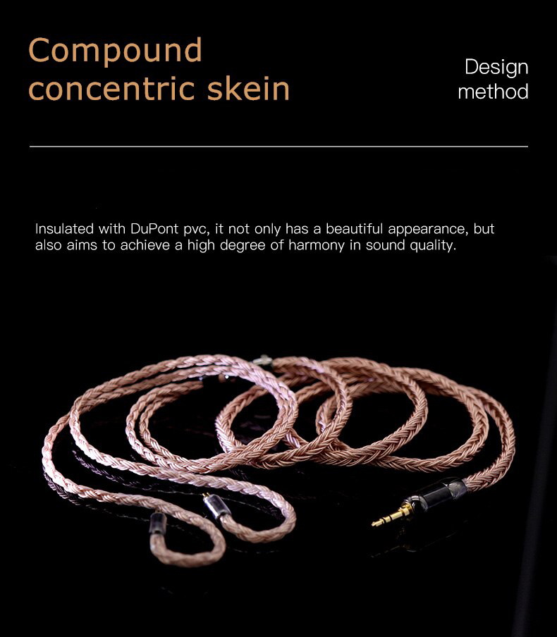 Hakugei Frey สายอัพเกรดหูฟัง Litz 6N OCC ชุบเงิน + Litz 6N OCC