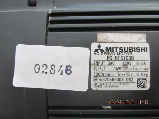 SERVO MOTOR “ MITSUBISHI ” รุ่น HC-RFS103B
