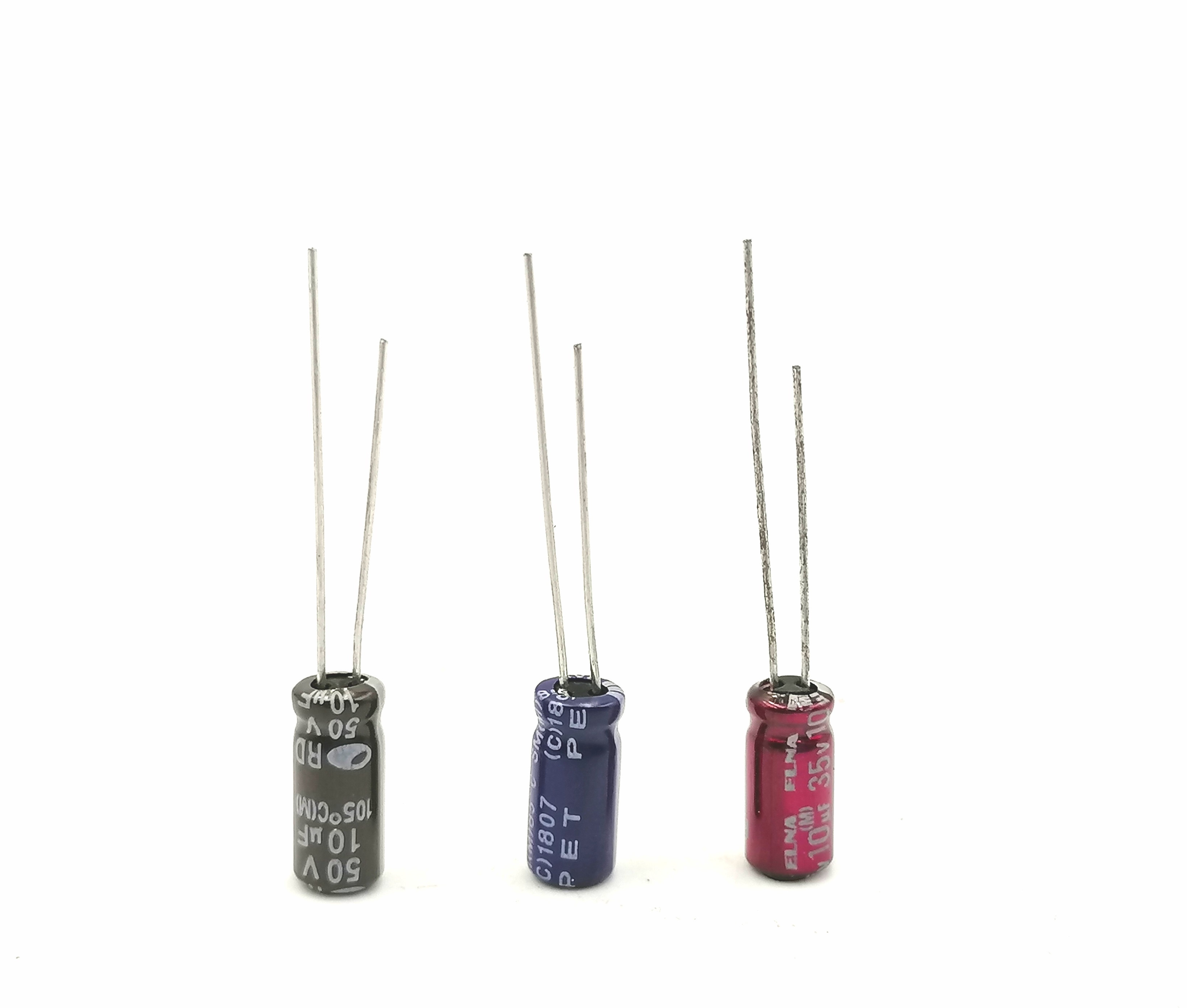 C ตัวเก็บประจุ อิเล็กโทรไลท์(แบบมีขั้ว) 10uF 25v. / 10uF 35v. สำหรับใช้งานทั่วไป งาน DIY สินค้าเกรดดี #K8