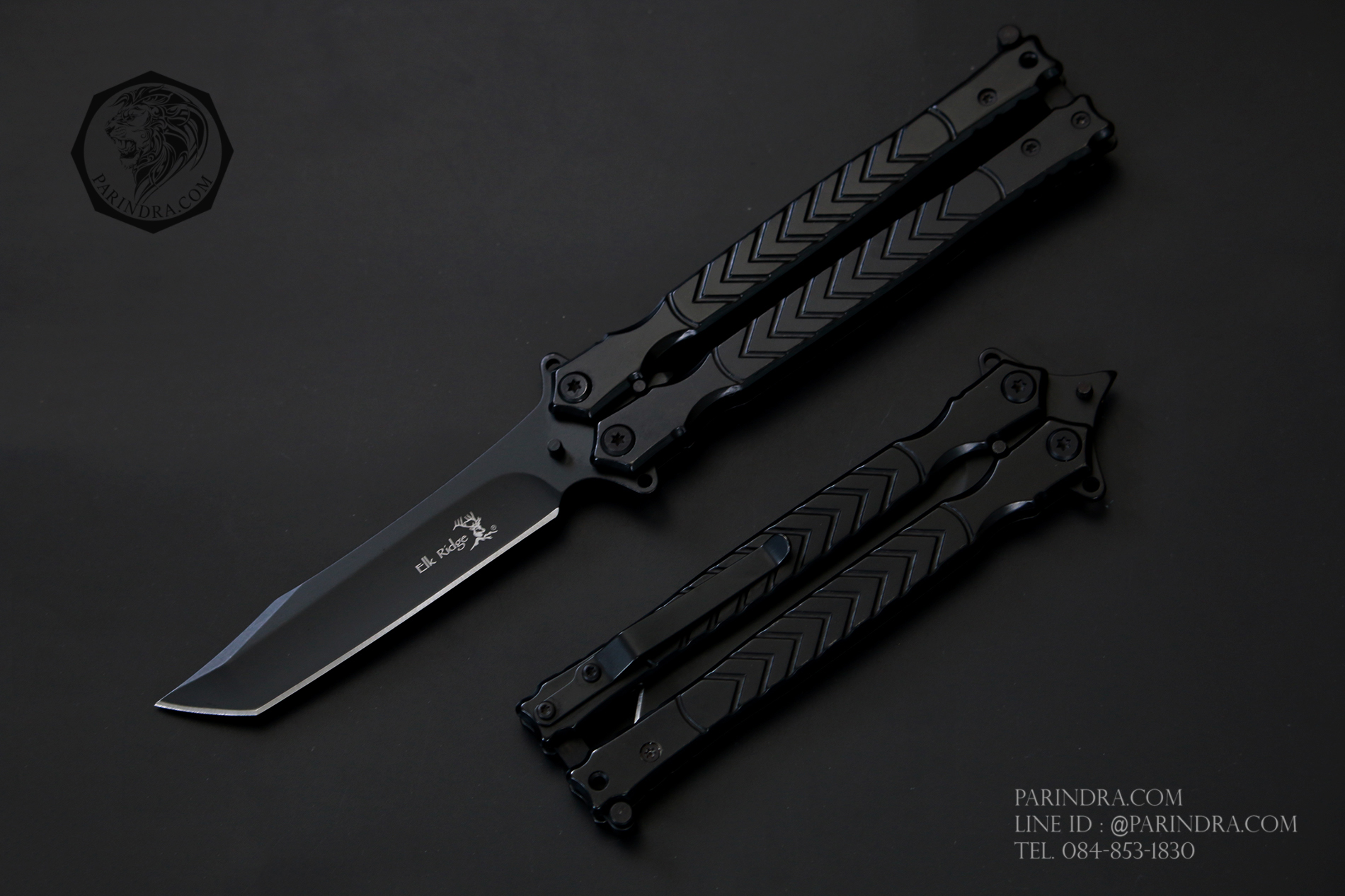 มีดบาลีซอง Balisong มีดควง มีดปีกผีเสื้อ ลายหัวกวาง ฺElk Ridge OEM