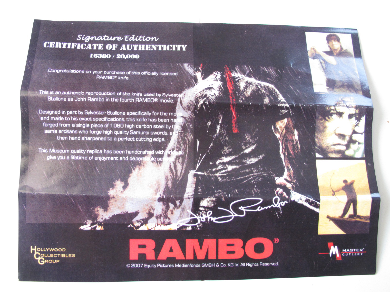 มีดเดินป่าใบตาย RAMBO IV สุดโหด สีดำ 18 นิ้ว