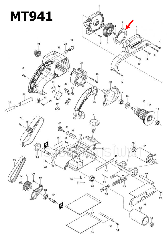 SEPARATE เครื่องขัดกระดาษทราย Maktec-มาคเทค MT940, MT941 [#5] Pn.419580-9 (แท้) ##
