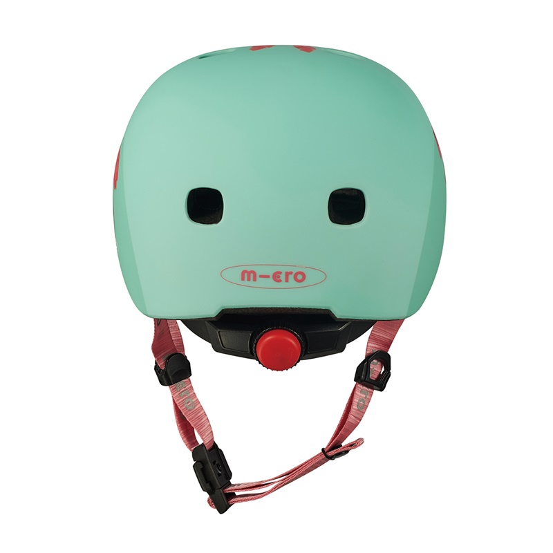 หมวกกันน็อคสำหรับเด็ก MICRO สีสันสดใส การออกแบบที่คำนึงถึงความสะดวกสบายและความปลอดภัย มีแผ่นโฟมหนาป้องกันแรงกระแทกได้ดี และสายรัดคางที่ปรับได้