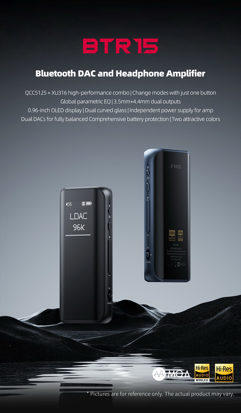 FiiO BTR15 DAC AMP ไร้สาย รองรับ MQA , USB Dac , Hires , Hires Wireless ประกันศูนย์ไทย
