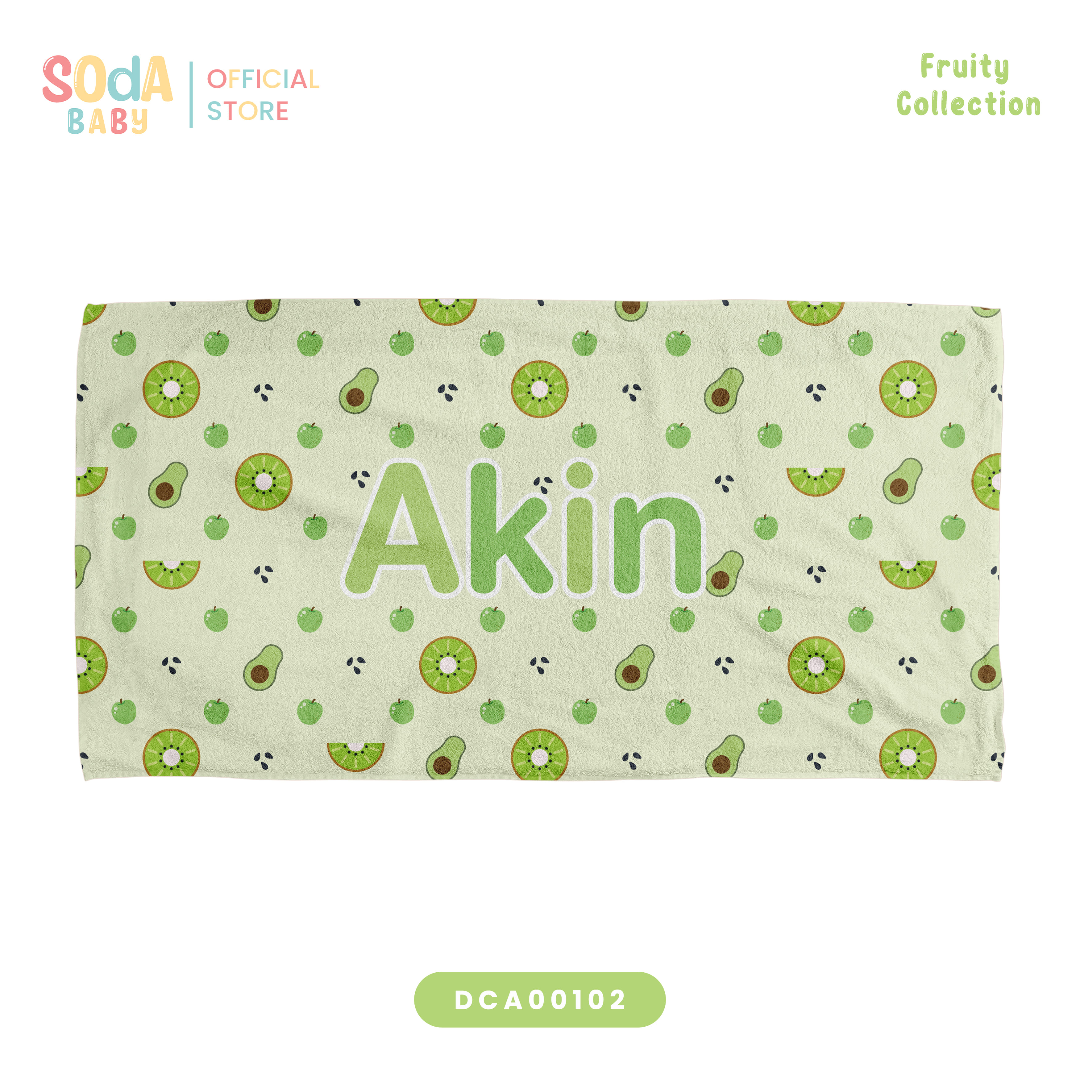 ผ้าเช็ดตัวเด็ก ลาย Avocado 🥝 Fruity Collection รหัส DCA00102 #ผ้าห่ม #SOdAbaby