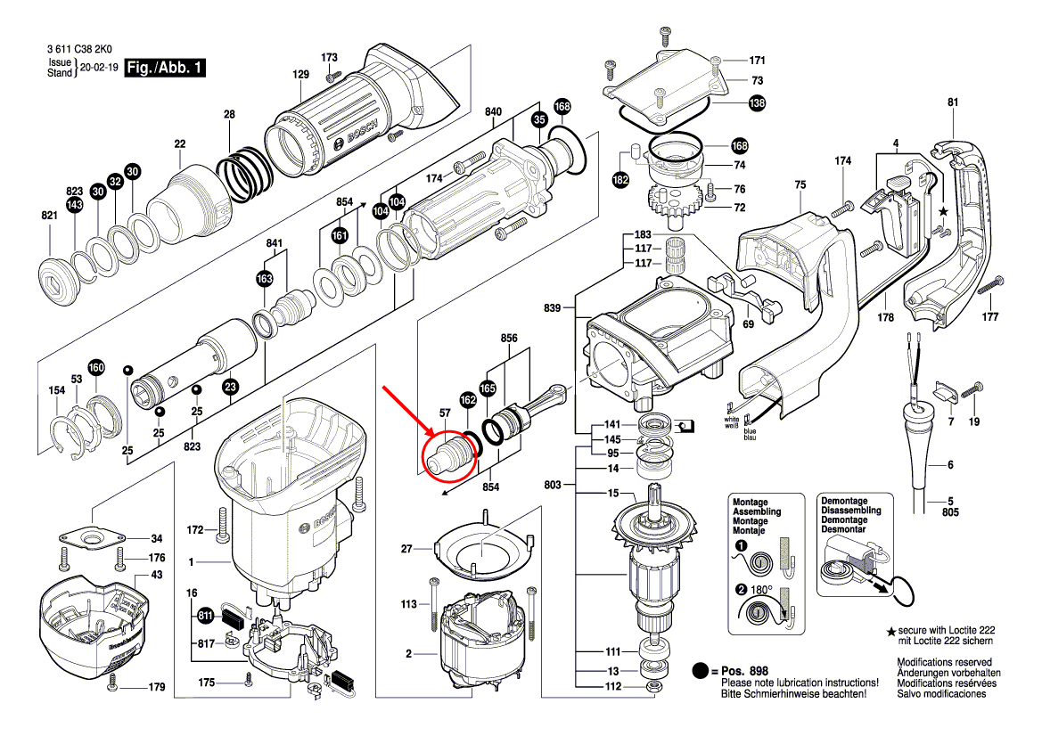 ลูกกระทุ้ง เครื่องสกัดไฟฟ้า บอช BOSCH GSH500 [#57] Pn.1619P08772 (แท้) ##