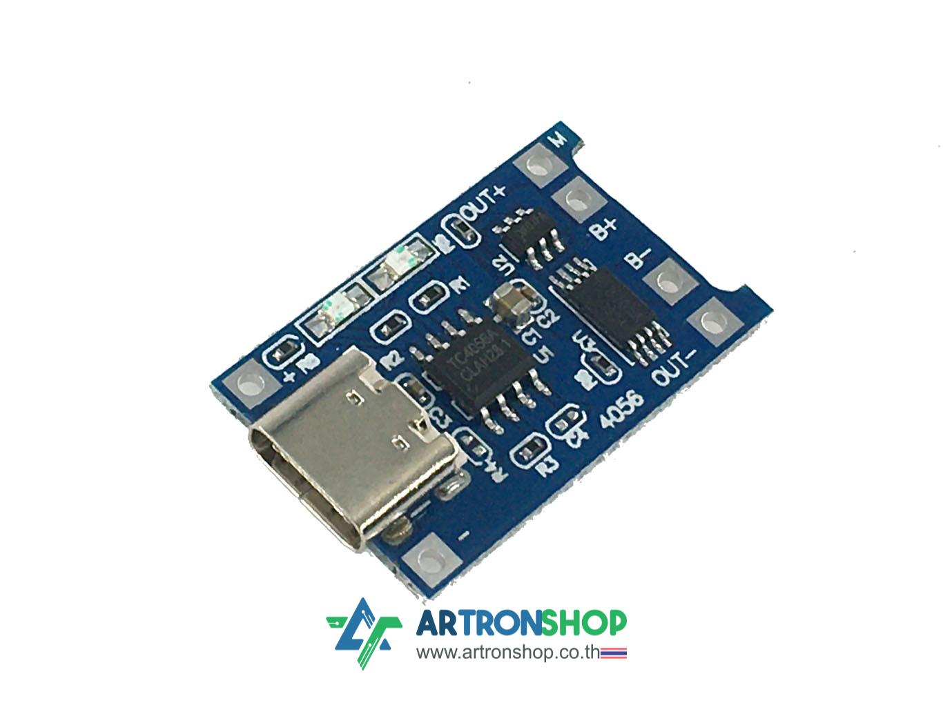USB Type-C 18650 Lithium Battery Charging Module + Protection โมดูลชาร์จแบตเตอรี่พร้อมวงจรป้องกัน