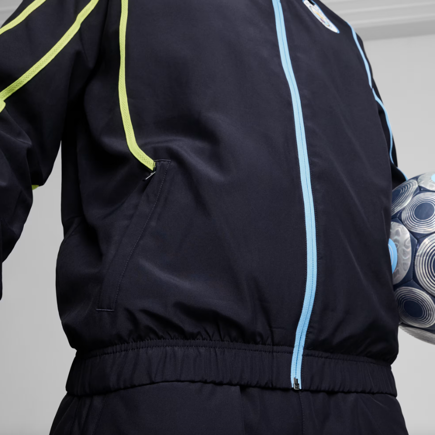 เสื้อแจ็คเก็ตแมนเชสเตอร์ ซิตี้ Pre-match Woven สีกรมท่าของแท้