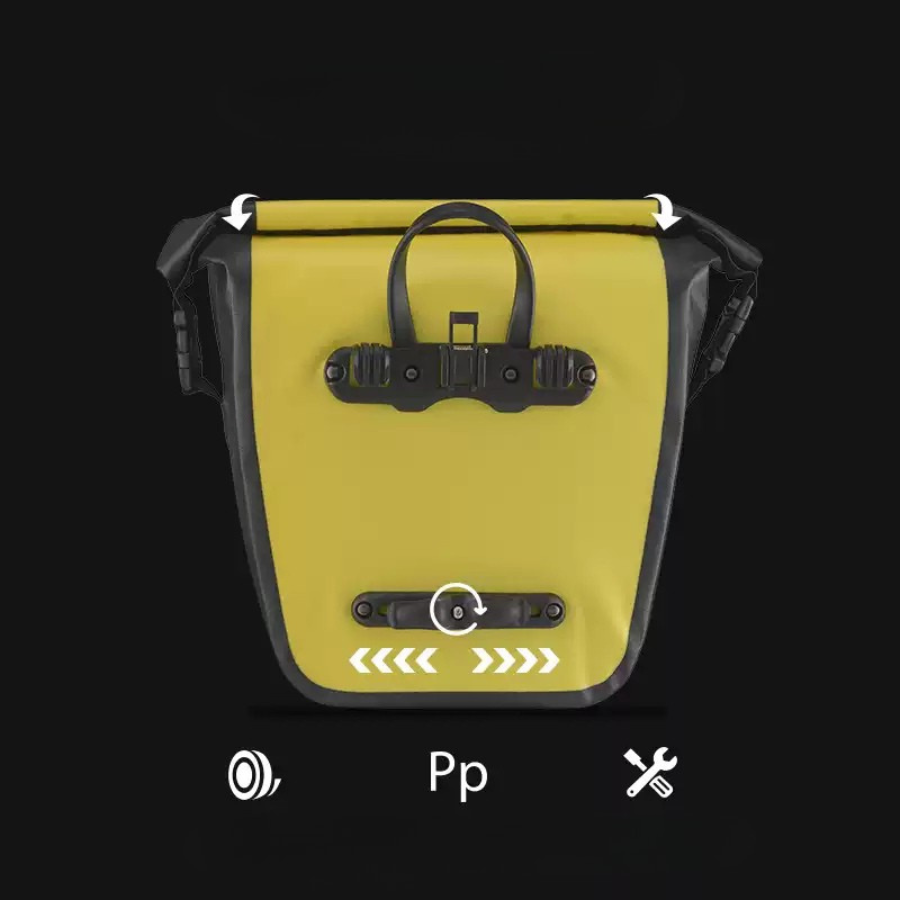 ROCKBROS AS-003 กระเป๋าหลังเบาะจักรยานกันน้ำ 18L | ปั่นทางไกล ปั่นท่องเที่ยว พร้อมระบบปิด Roll-Top ไม่กลัวฝน