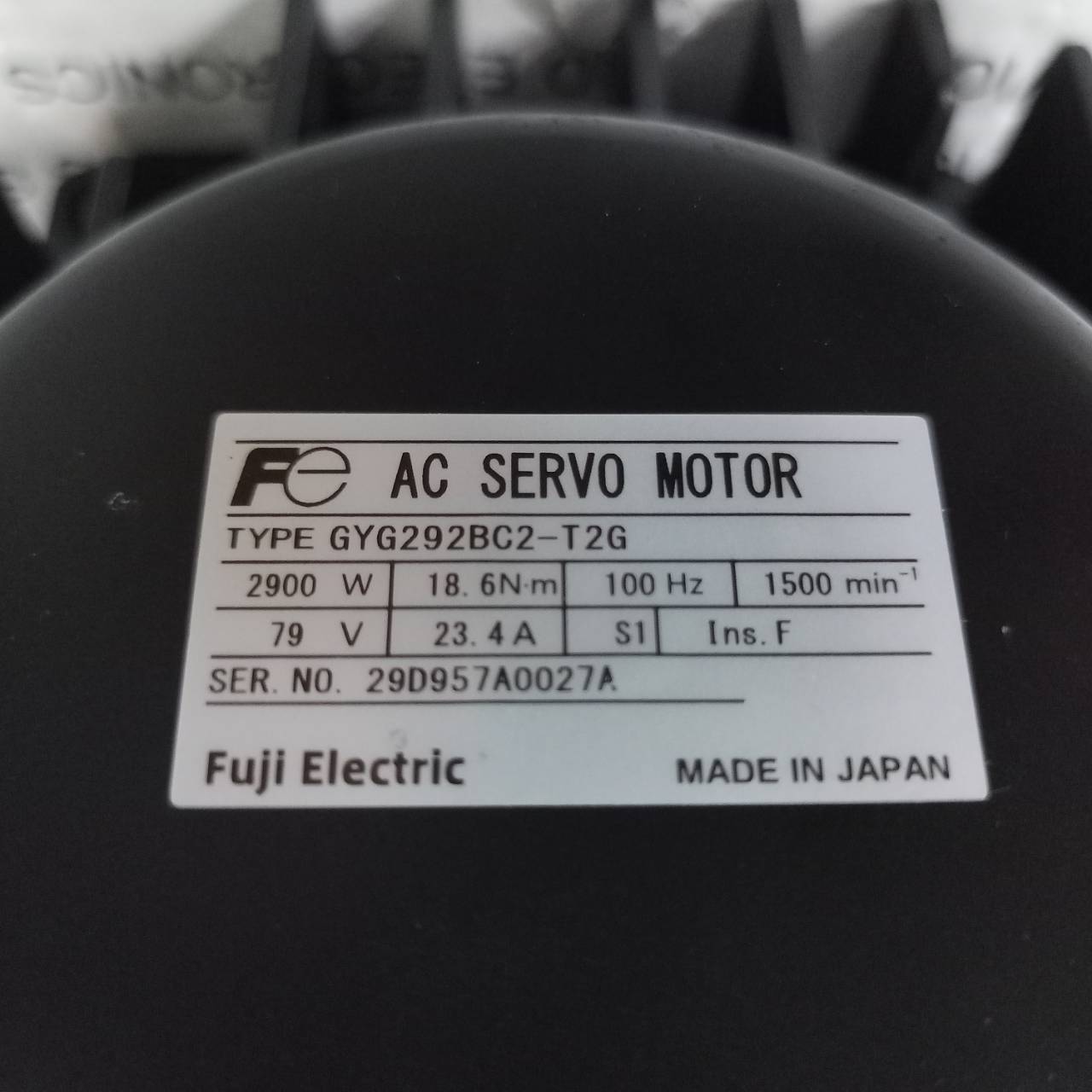 GYG292BC2-T2G SERVO MOTOR " FUJI "