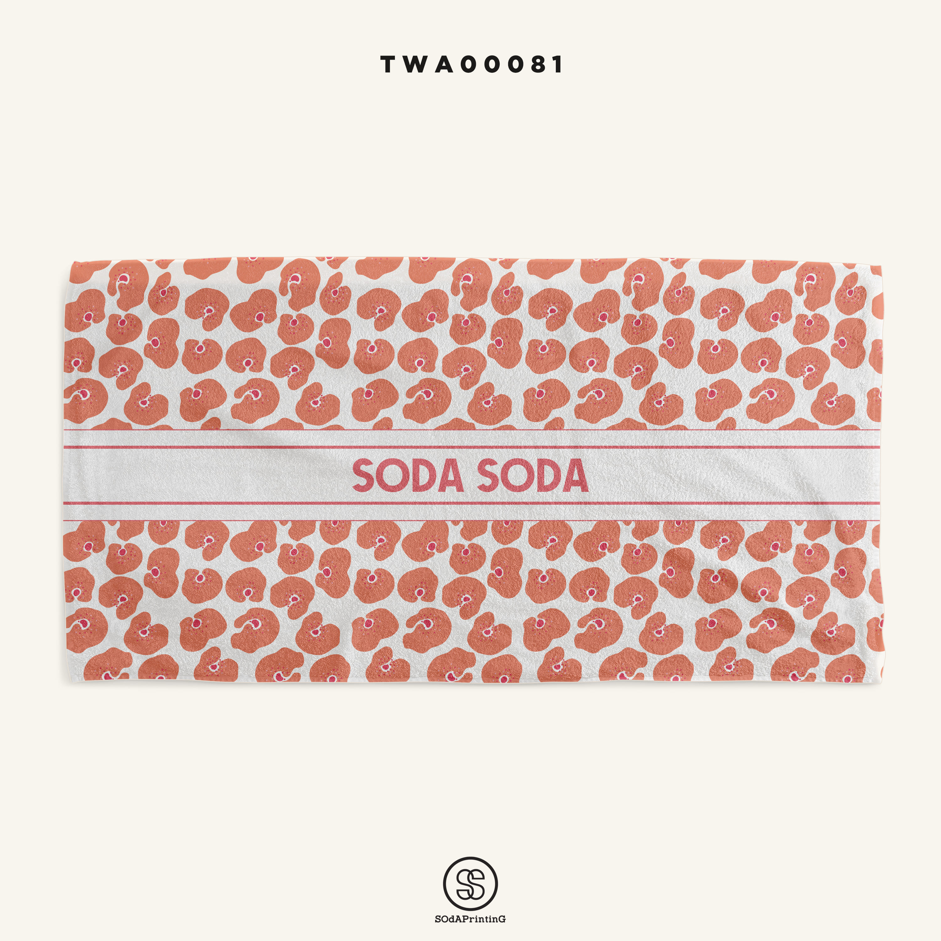 ผ้าเช็ดตัว ลาย Art 2 ใส่ชื่อได้ รหัส TWA00081 #SOdAtowel #SOdAhome