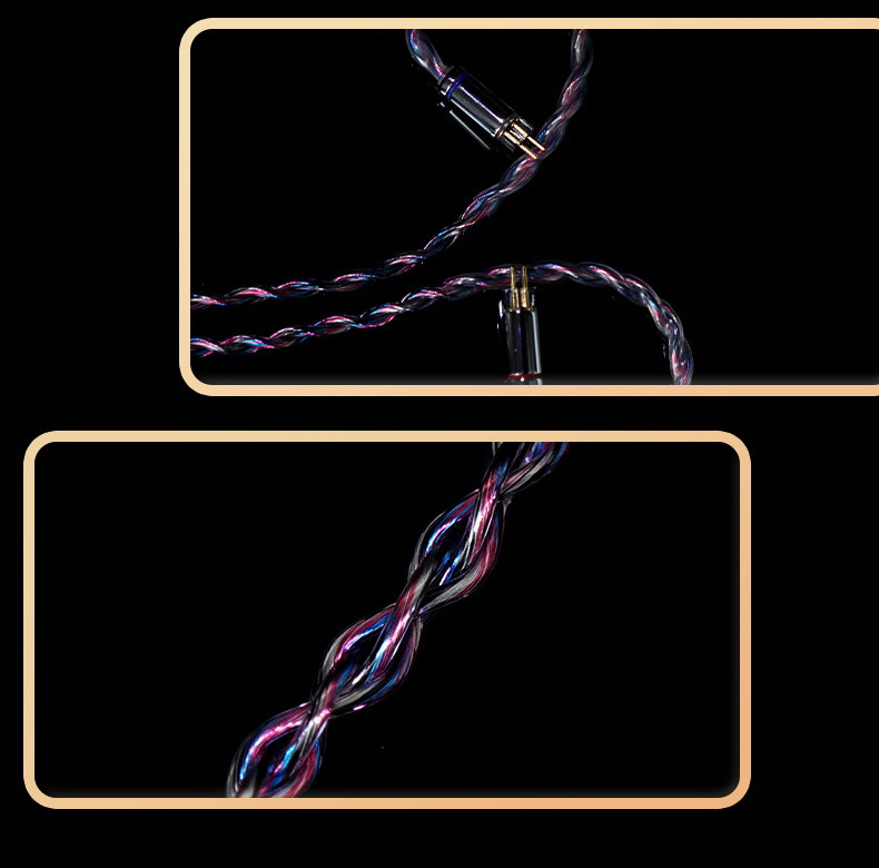 ขาย Hakugei Soul สายอัพเกรดหูฟังถักผสม Silver, Blue, Red, Black แบบ Litz