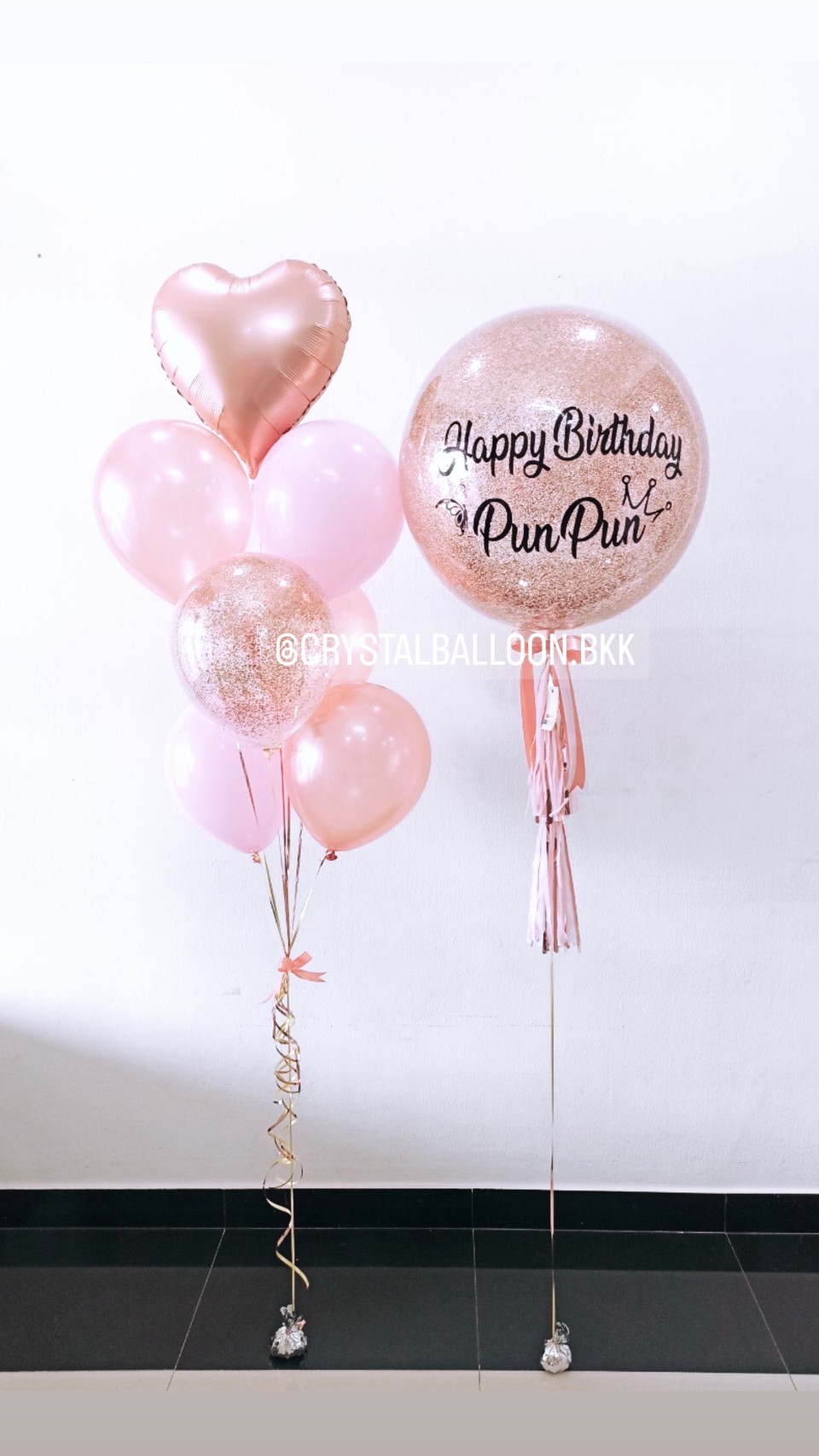 ลูกโป่ง วันเกิด Bubble ขนาด 24" พร้อม ช่อลูกโป่งฟอยล์หัวใจ ขนาด 18" 1 ช่อ พร้อมตกเเต่ง สามารถเปลี่ยนสีลูกโป่ง/เปลี่ยนข้อความ/เปลี่ยนขนาดได้