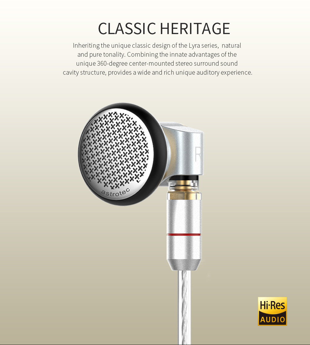 ขาย Astrotec Lyra Nature หูฟังเอียบัด ถอดสายได้ขั้ว MMCX รองรับ Hi-Res ประกันศูนย์ไทย