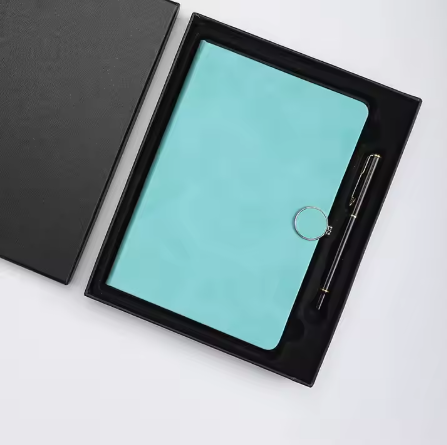Gift Set (Diary A5 ปกหนังPU เปิด-ปิดแม่เหล็ก,ปากกาพลาสติกคลิปโลหะ)
