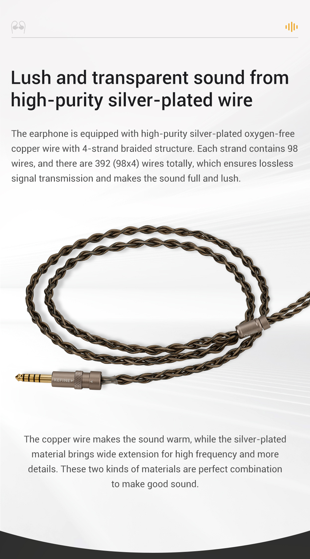 Kefine Quatio หูฟัง IEMs Hybrid 4 ไดรเวอร์ 2DD+2BA เปลี่ยนท่อนำเสียงได้ ปลั๊กหูฟังแบบโมดูลาร์ ประกันศูนย์ไทย