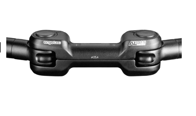 แฮนด์ตรงคาร์บอน ERGOTEC H006 แฮนด์ตรงปรับระดับได้ 25.4 ยาว 600มม. สีดำ (แฮนด์ตรงพับได้)