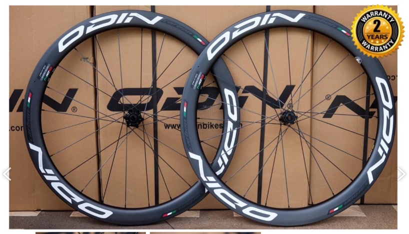 ชุดล้อเสือหมอบดิสเบรค ODIN Carbon Disc Wheelset, 700c Wheelset 50/50T ยางงัด ดุม ODIN ดิส6รู
