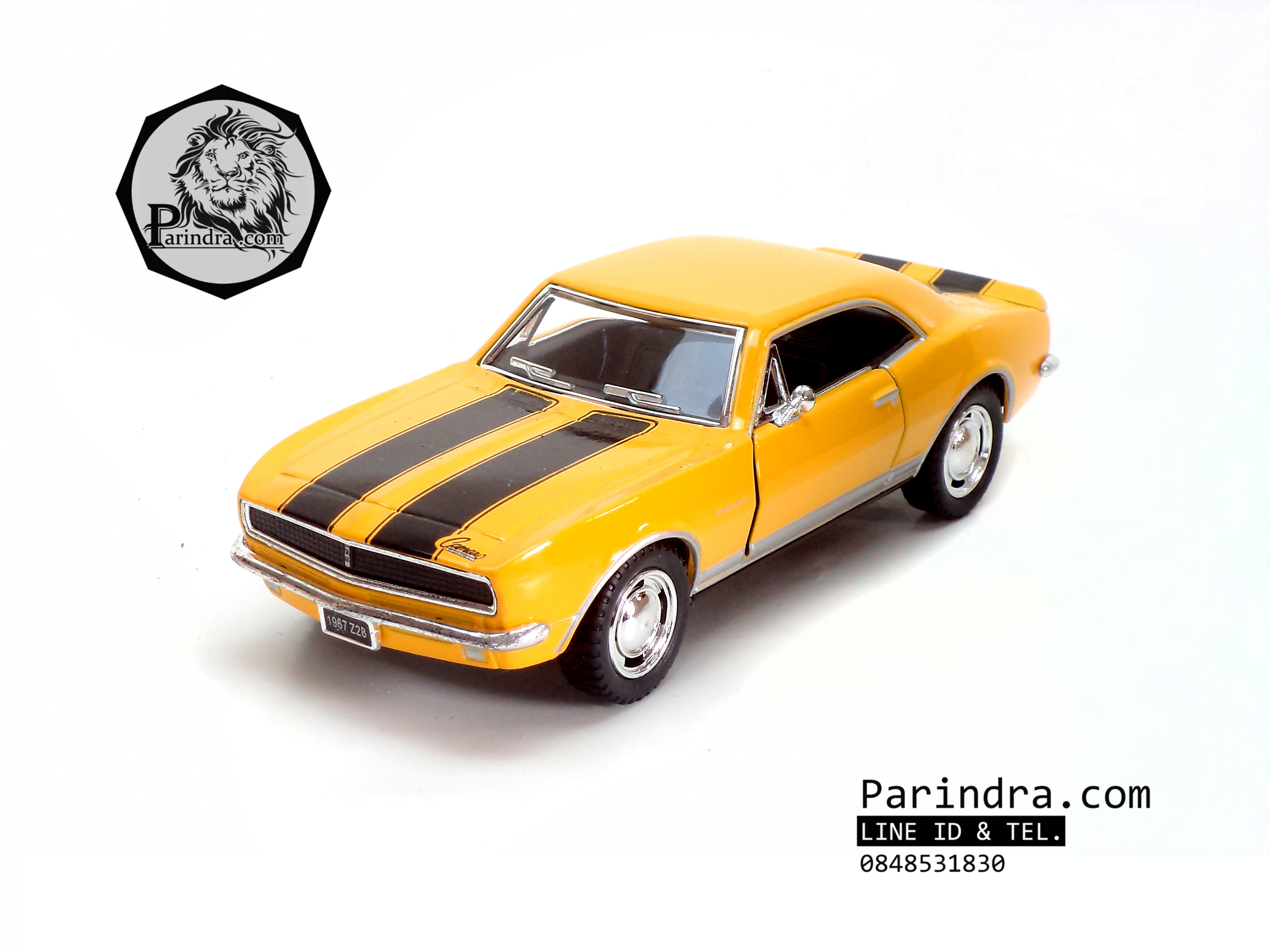 โมเดลรถเหล็ก รถ Chevrolet Camaro Z28 ปี 1967 สีเหลือง