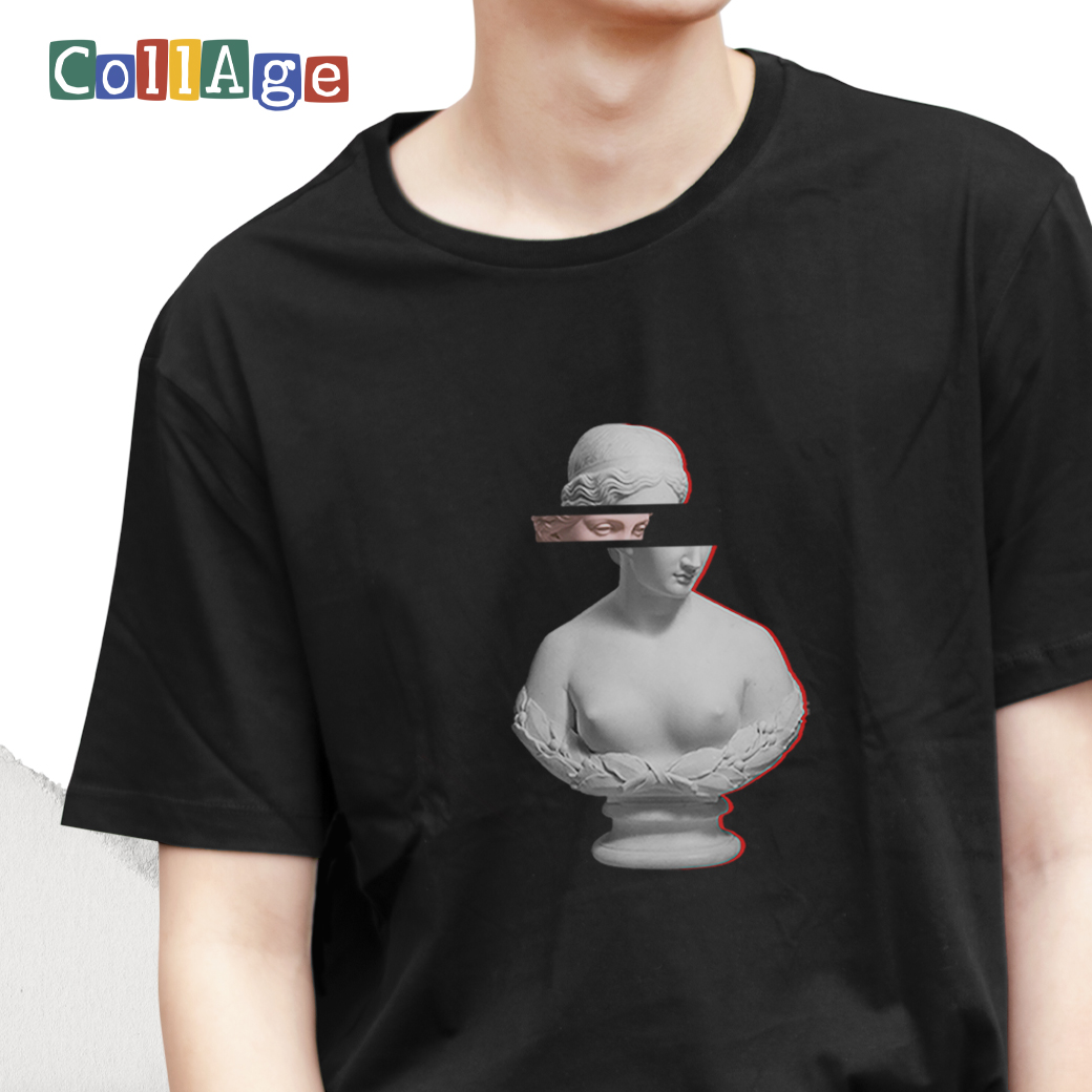 เสื้อยืดพิมพ์ลาย Collage Kallisto I รหัส CEA00452 สีดำ #เสื้อยืด #Collage