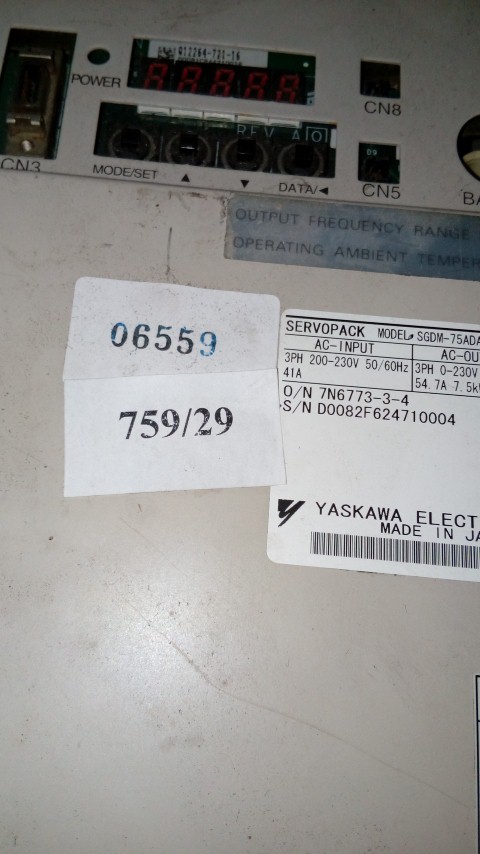 SGDM-75ADAY467 SERVO DRIVE " YASKAWA "