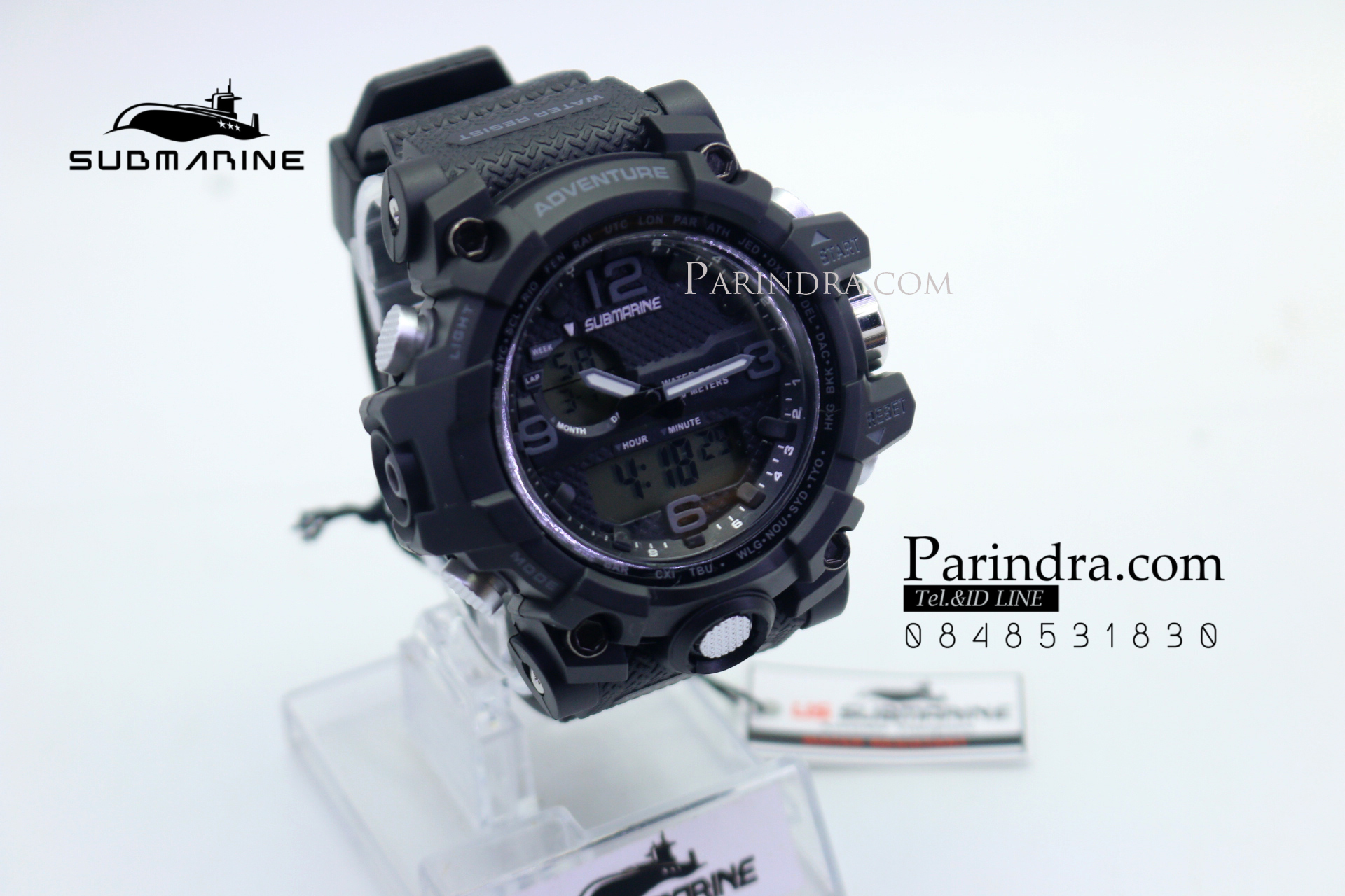 นาฬิกา US submarine TP3190M สีดำล้วน จอเทา