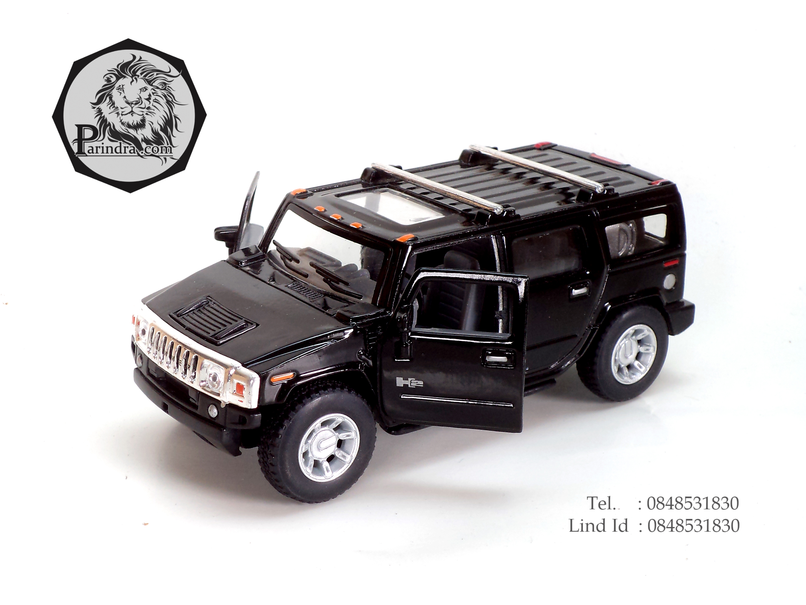 โมเดลรถเหล็ก รถ HUMMER s2 HUV 2008 อัตราส่วน 1: 40 สีดำ