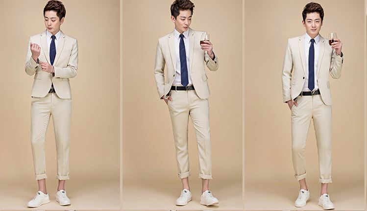 Pre-order ชุดสูทชาย สีสุภาพ สไตล์เกาหลี