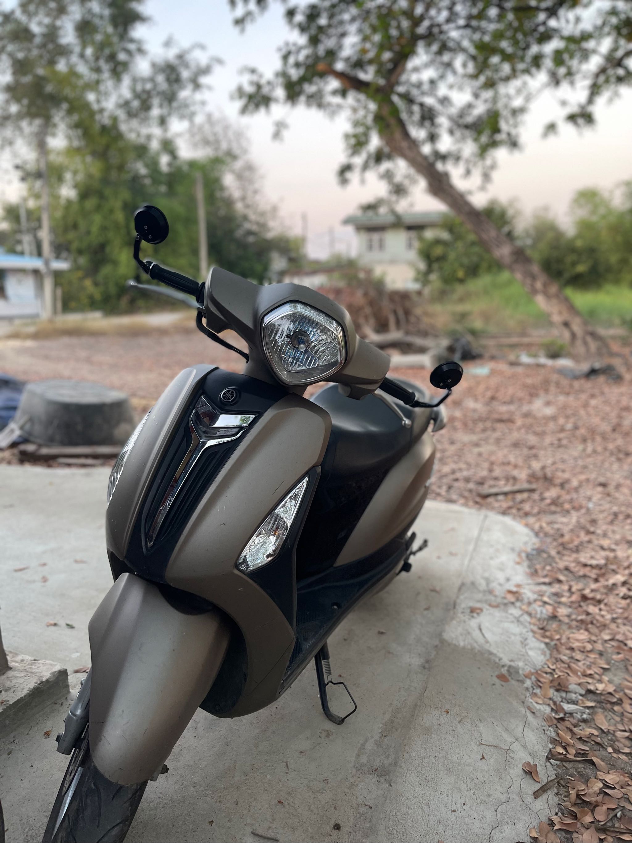 กระจกปลายแฮนด์ ทรงกลมมิเนียมทั้งชิ้น (ใส่ได้ทุกรุ่น) กระจกสีใสไม่หลอกตา+น็อต