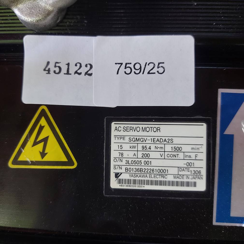 SGMGV-1EADA2S SERVO MOTOR " YASKAWA "